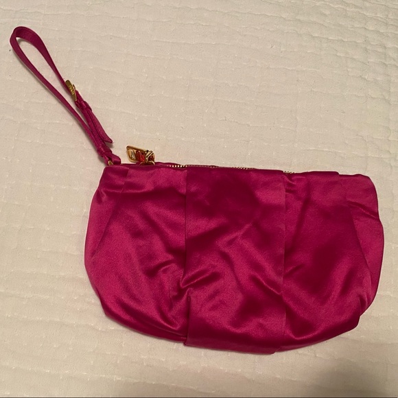 Prada Wristlet - Satin Fuchsia Pink - Like New Condition - Picture 5 of 9